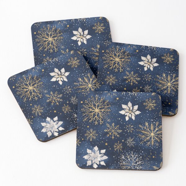 Item preview, Golden Snow Flakes designed and sold by NicolasGlowArt.