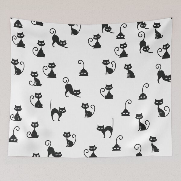 Item preview, Elegant Black Cat Pattern – Minimalist Cat Lover Design designed and sold by CleanQuotes.