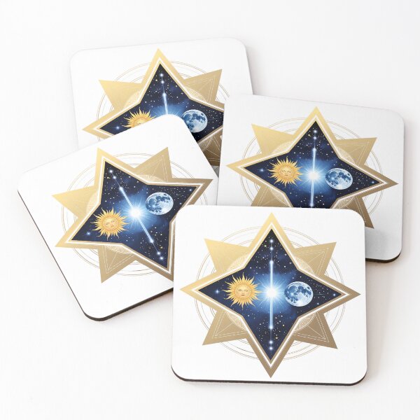 Item preview, Cosmic Balance – Sun & Moon in the Golden Star designed and sold by OrbitTrend.