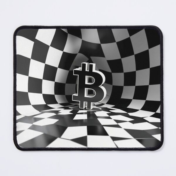 Item preview, Bitcoin Infinite Grid – Black & White Op Art Energy designed and sold by Benito Del Ray.