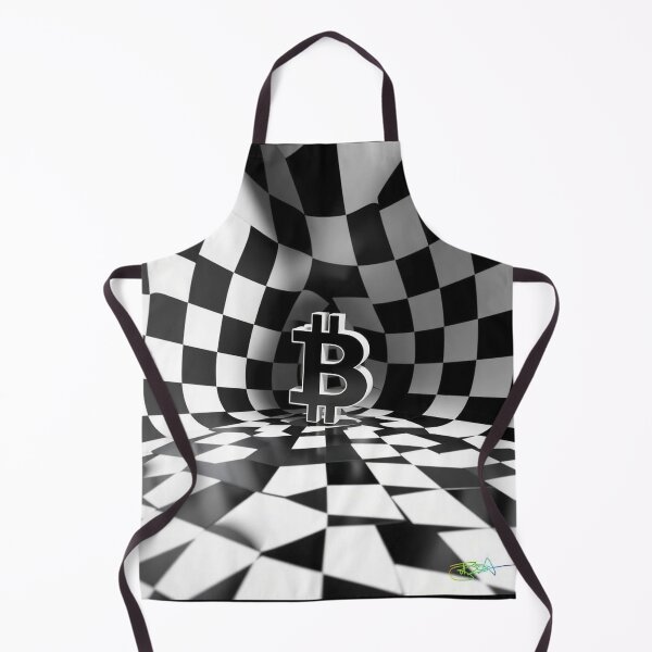 Item preview, Bitcoin Infinite Grid – Black & White Op Art Energy designed and sold by Benito Del Ray.