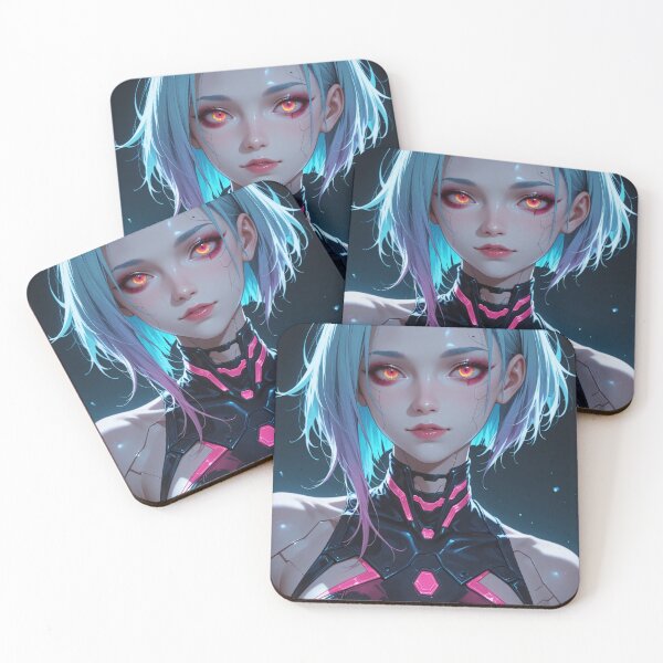 Item preview, Futuristic cyberpunk anime warrior digital art, Lucy designed and sold by Planet Utoppia.