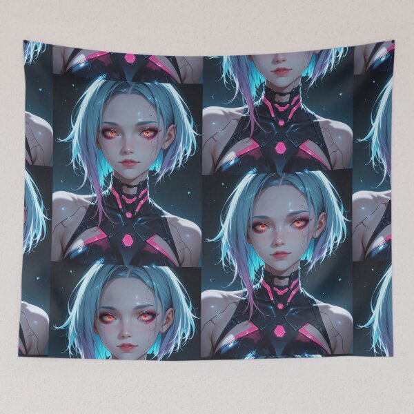 Item preview, Futuristic cyberpunk anime warrior digital art, Lucy designed and sold by Planet Utoppia.
