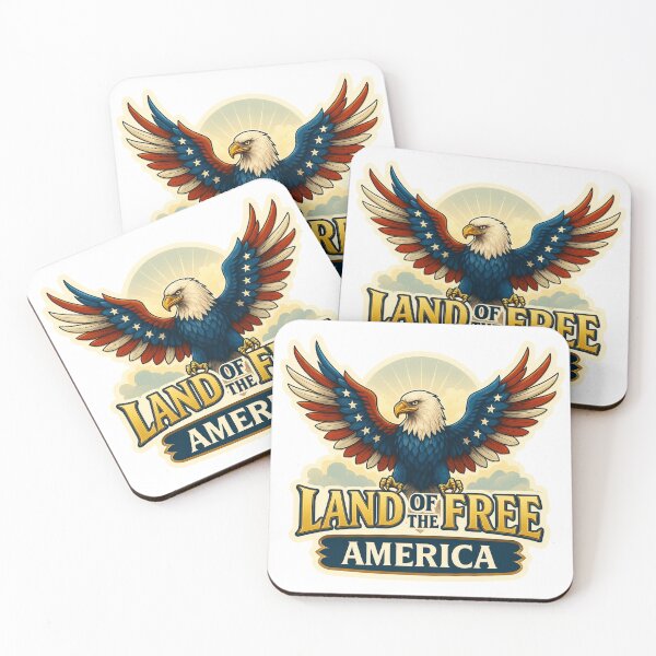 Item preview, 250th Anniversary of the USA - Land of the Free – Soaring American Eagle in Flag Colors designed and sold by Collins Design.