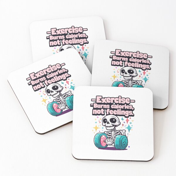Item preview, Funny Gym Skeleton – Exercise Burns Calories Not Feelings | Fitness Humor Workout Design designed and sold by WHDProduction45.