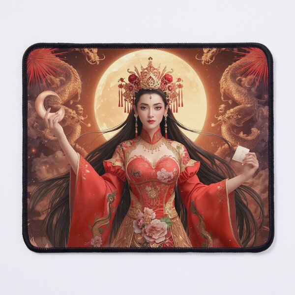 Item preview, Chinese Celestial Goddess Fireworks | Lunar New Year Dragon Phoenix Cloud Art designed and sold by MissSaylor.