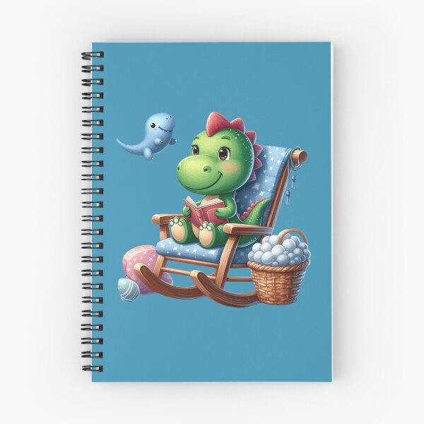 Item preview, Cute Baby Dinosaur Reading – Whimsical Nursery Art Illustration designed and sold by PAPIRO SIGLO XXI.