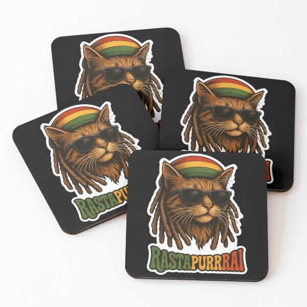 Item preview, Stoner & Psychonaut Cats – Rasta Cat (Cat Lettering) – Psychedelic Retro Art  designed and sold by JacobKAurumhead.