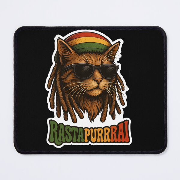 Item preview, Stoner & Psychonaut Cats – Rasta Cat (Cat Lettering) – Psychedelic Retro Art designed and sold by JacobKAurumhead.