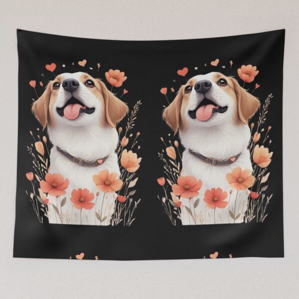 Item preview, Dark Cute Dog Illustration – Gothic Alternative Pet Art designed and sold by Ditstyle.