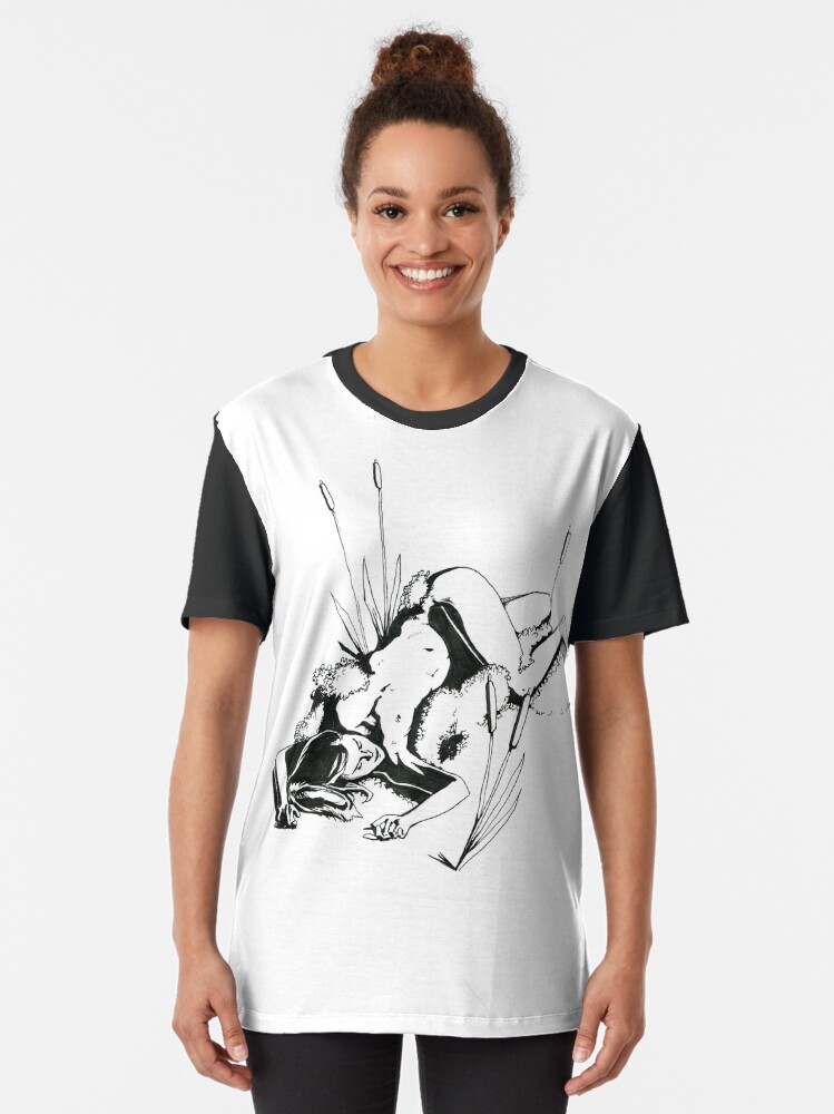 Alternate view of Moss Gathering | Ink Drawing Graphic T-Shirt