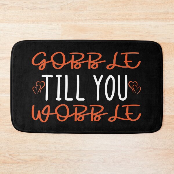 Item preview, Gobble Till You Wobble – Romantic Thanksgiving Turkey Design with Hearts designed and sold by PrintistryArt.