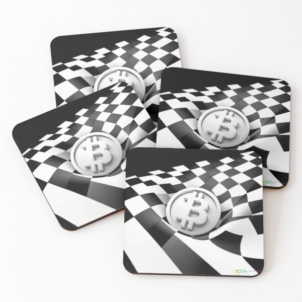 Item preview, Bitcoin Ripple Effect – 3D Monochrome Wave designed and sold by Benito Del Ray.