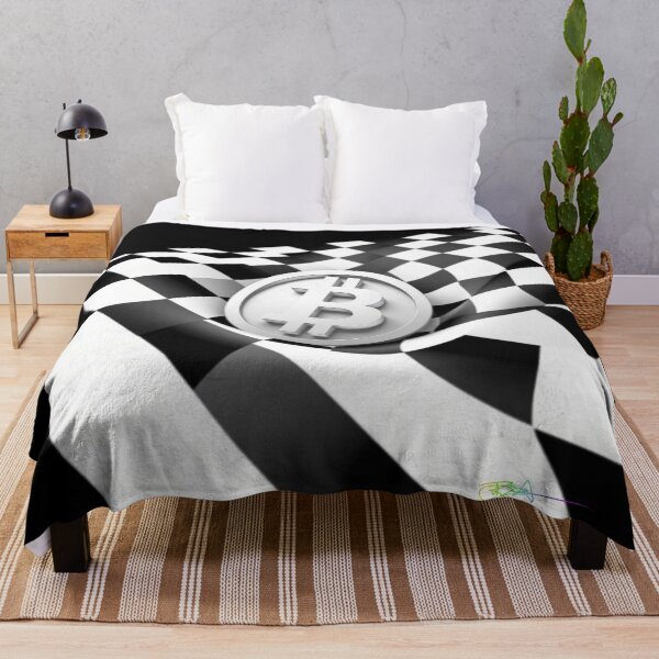 Item preview, Bitcoin Ripple Effect – 3D Monochrome Wave designed and sold by Benito Del Ray.