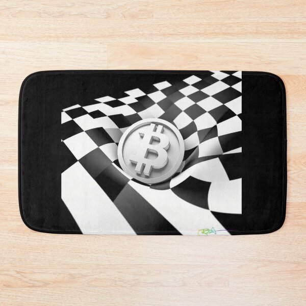 Item preview, Bitcoin Ripple Effect – 3D Monochrome Wave designed and sold by Benito Del Ray.