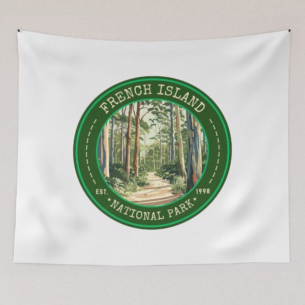 Item preview, French Island National Park in Victoria, Australia Vintage Travel Art Circle Emblem designed and sold by MaateoDesign.