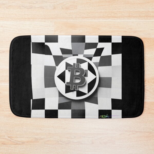 Item preview, Bitcoin Quantum Grid – Futuristic Op Art Pattern designed and sold by Benito Del Ray.