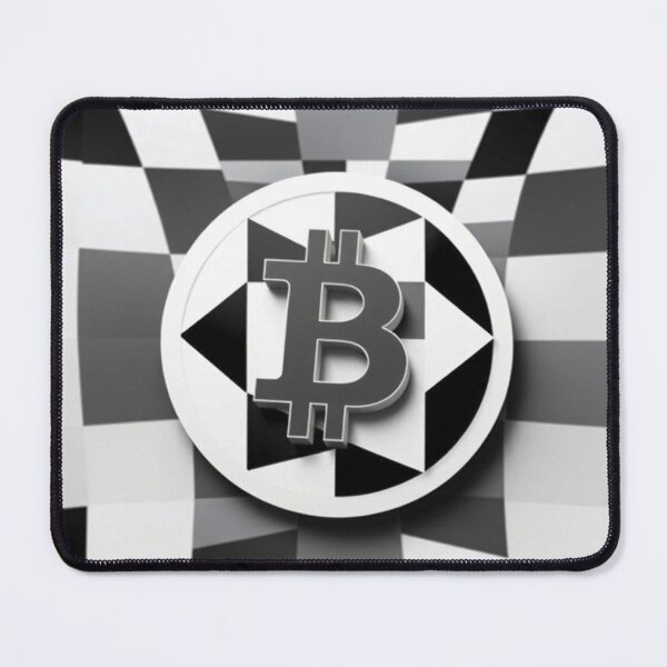 Item preview, Bitcoin Quantum Grid – Futuristic Op Art Pattern designed and sold by Benito Del Ray.