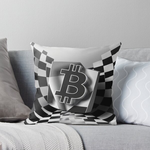 Item preview, Bitcoin Light Chamber – Black & White Perspective Illusion designed and sold by Benito Del Ray.