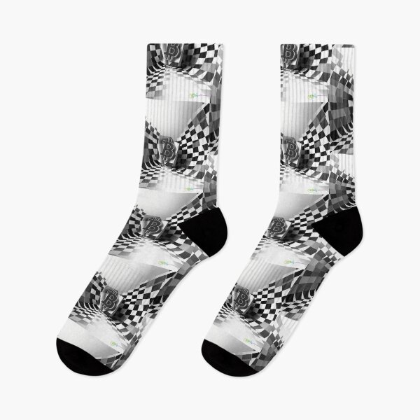 Item preview, Bitcoin Light Chamber – Black & White Perspective Illusion designed and sold by Benito Del Ray.