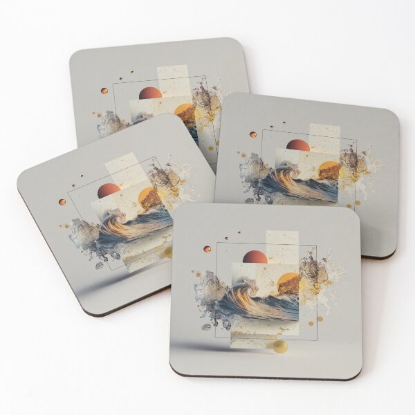 Item preview, Waves of Creation – Abstract Ocean and Geometry Art designed and sold by mliotard.