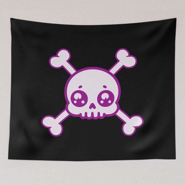 Item preview, Pirate Skull Flag Kawaii Pink designed and sold by Dunkelflaute.
