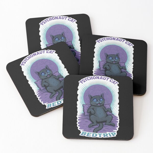 Item preview, Stoner & Psychonaut Cats – Psychonaut Cat: Bedtrip (Cat Lettering) – Psychedelic Retro Art designed and sold by JacobKAurumhead.