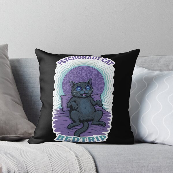 Item preview, Stoner & Psychonaut Cats – Psychonaut Cat: Bedtrip (Cat Lettering) – Psychedelic Retro Art designed and sold by JacobKAurumhead.