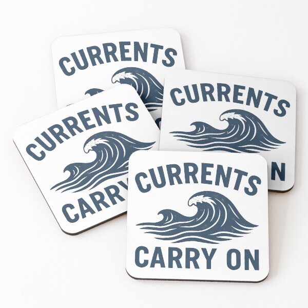 Item preview, Currents Carry On Wave Design – Motivational Ocean Typography Art. designed and sold by The-T-In-Retro.