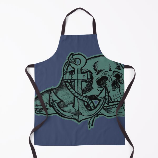 Item preview, Dark Nautical Artwork - Skull, shark and anchor designed and sold by Half Mess.