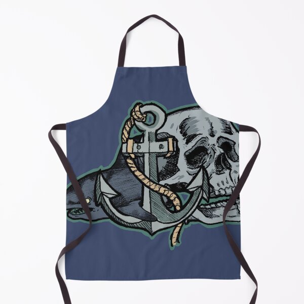 Item preview, Dark Nautical Artwork - Skull, shark and anchor designed and sold by Half Mess.