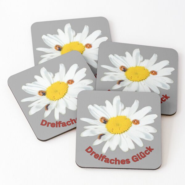 Item preview, Triple happiness – ladybugs on daisies | Nature & Joy of Life designed and sold by Katja LebenFreude.