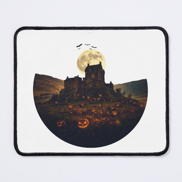 Item preview, Scottish Castle Halloween - Scotland Spooky Pumpkin Moon Design designed and sold by Loom on the Loch.