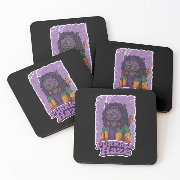 Item preview, Stoner & Psychonaut Cats – Guitar Cat (Cat Lettering) – Psychedelic Retro Art • “PURRRple Haze” designed and sold by JacobKAurumhead.