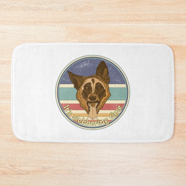 Item preview, Funny German shepherd - It's slobbering time retro designed and sold by nostakesart.
