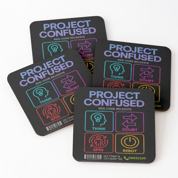 Item preview, PROJECT: CONFUSED — Think. Doubt. Spin. Reboot. T-Shirt designed and sold by NAJURE.