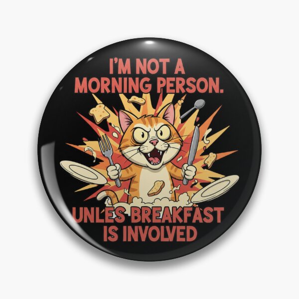 Item preview, Hangry Cat Breakfast Rage designed and sold by Silent Watch Threads..