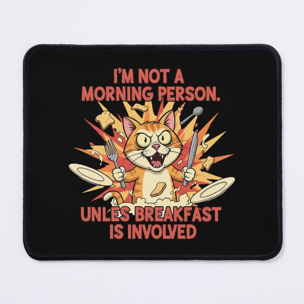 Item preview, Hangry Cat Breakfast Rage designed and sold by Silent Watch Threads..