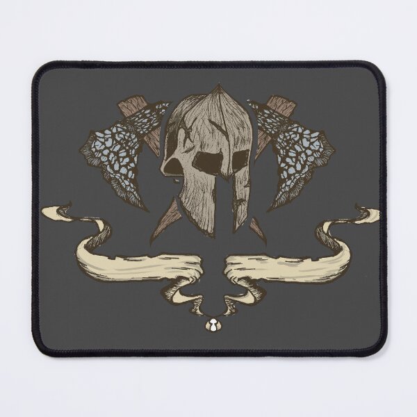 Item preview, Gladiator helmet with axes and flags designed and sold by Half Mess.