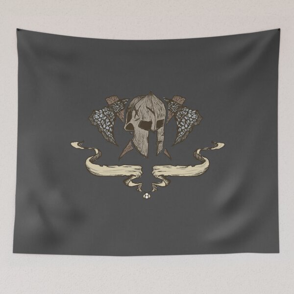 Item preview, Gladiator helmet with axes and flags designed and sold by Half Mess.