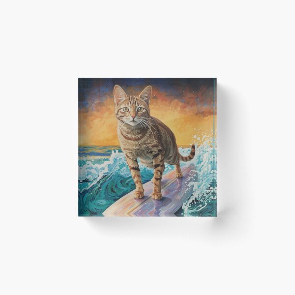 Item preview, Surfing Tabby Cat designed and sold by Pinkgnomie.