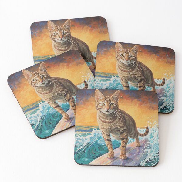 Item preview, Surfing Tabby Cat designed and sold by Pinkgnomie.