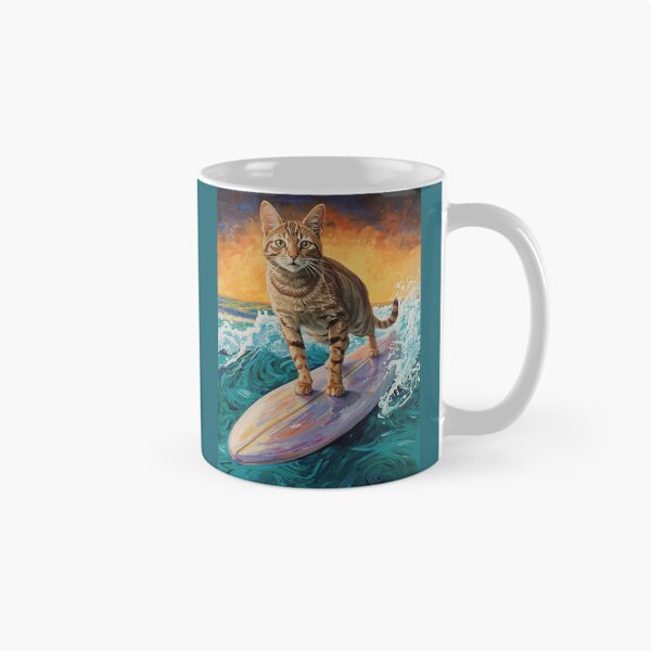 Item preview, Surfing Tabby Cat designed and sold by Pinkgnomie.