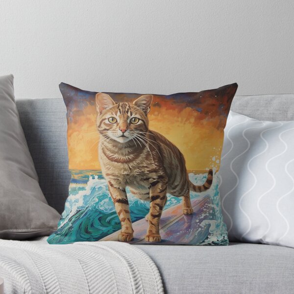 Item preview, Surfing Tabby Cat designed and sold by Pinkgnomie.