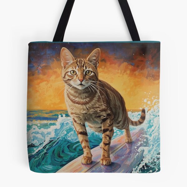 Item preview, Surfing Tabby Cat designed and sold by Pinkgnomie.