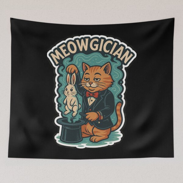 Item preview, Stoner & Psychonaut Cats – Wizard Cat (Cat Lettering) – Psychedelic Retro Art • “MEOWGICIAN” designed and sold by JacobKAurumhead.