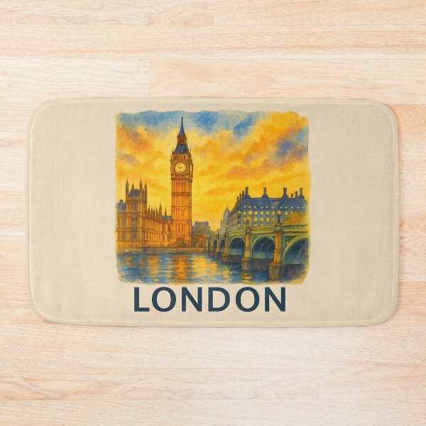 Item preview, London Big Ben Watercolor Poster designed and sold by Bratak.