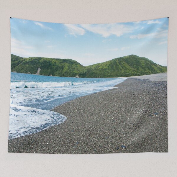 Item preview, Blue Sky Black Sand Photography Print designed and sold by griffingphoto.