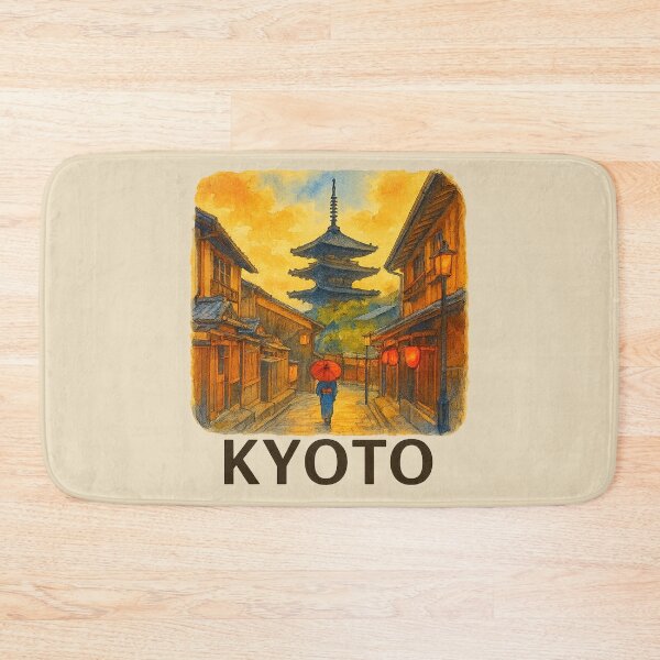 Item preview, Kyoto Gion District Watercolor Poster designed and sold by Bratak.