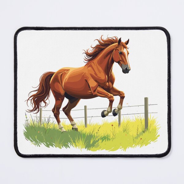 Item preview, Jumping horse at the pasture fence designed and sold by TEEZIGNTIS.